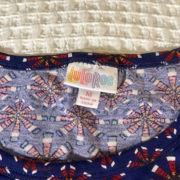 LuLaRoe Women’s Julia Dress/Size: Medium/Color: Purple-Red/White Pinwheel (NWT) - Picture 3 of 10